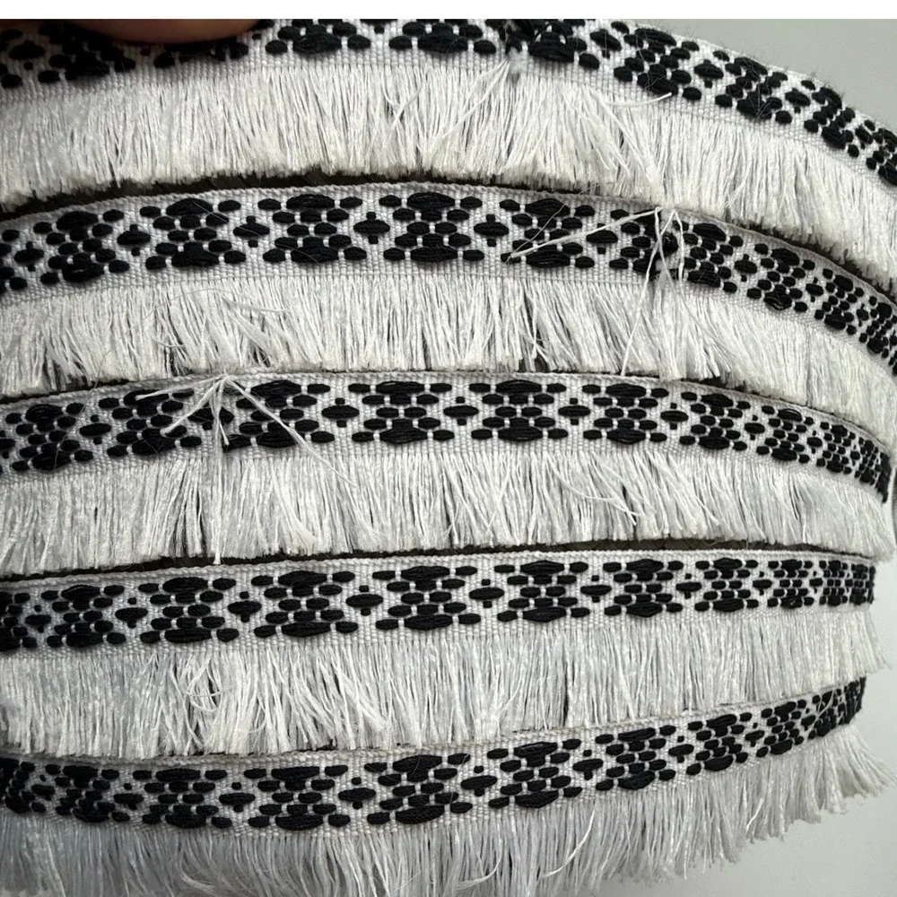 Boho‎ belly Fringe  Seagrass Basket Tote Bag Storage Decor